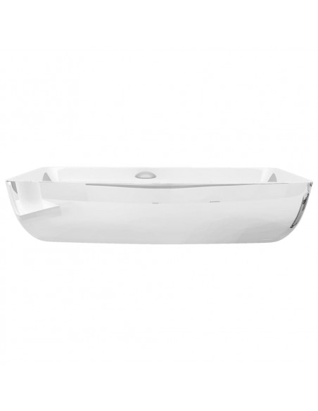 Lavandino 71x38x13,5 cm in Ceramica Argento