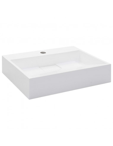 Lavandino 50x38x13 cm Blocco in Marmo/Minerale Bianco