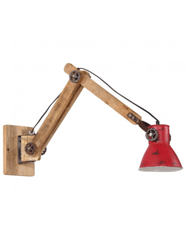 Lampada a Parete 25 W Rosso Anticato 96x15x20 cm E27