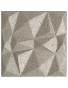 Pannelli Murali 12 pz Beton 50x50 cm XPS 3 m² Diamante 2