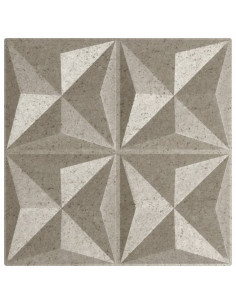 Pannelli Murali 12 pz Beton 50x50 cm XPS 3 m² Origami 2