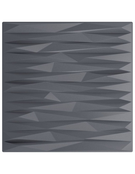 Pannelli Murali 12 pz Grigi 50x50 cm XPS 3 m² Pietra