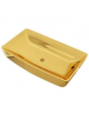 Lavandino 71x38x13,5 cm in Ceramica Oro