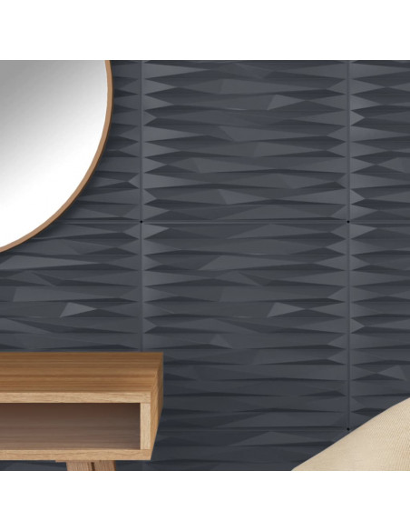 Pannelli Murali 12 pz Grigi 50x50 cm XPS 3 m² Pietra