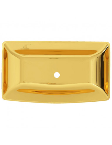 Lavandino 71x38x13,5 cm in Ceramica Oro