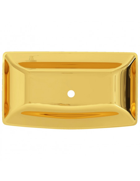 Lavandino 71x38x13,5 cm in Ceramica Oro