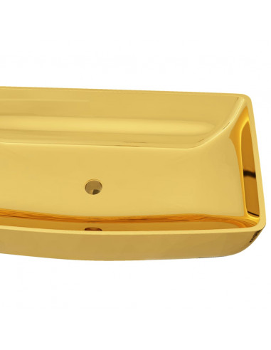 Lavandino 71x38x13,5 cm in Ceramica Oro