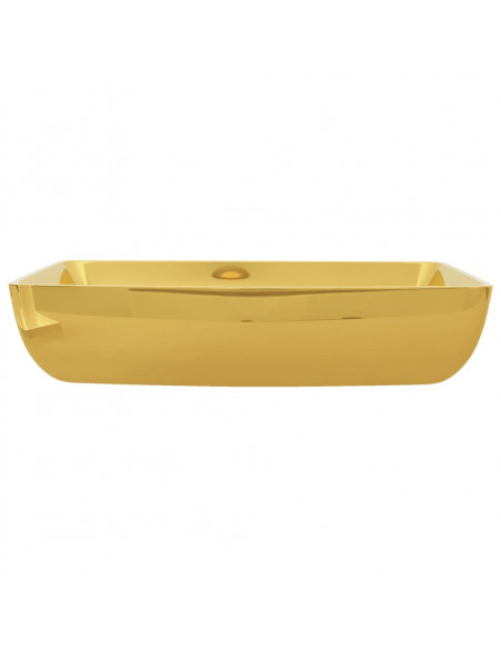 Lavandino 71x38x13,5 cm in Ceramica Oro