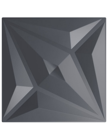 Pannelli Murali 12 pz Grigi 50x50 cm XPS 3 m² Stella