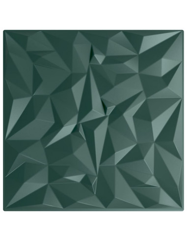 Pannelli Murali 12 pz Verdi 50x50 cm XPS 3 m² Ametista