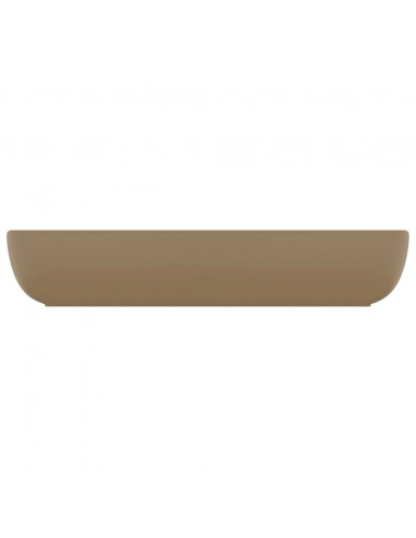 Lavandino Lusso Rettangolare Crema Opaco 71x38 cm in Ceramica