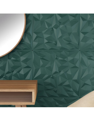 Pannelli Murali 12 pz Verdi 50x50 cm XPS 3 m² Ametista