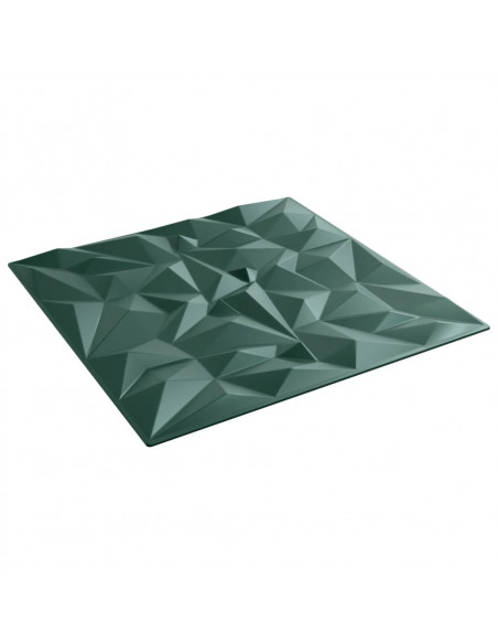 Pannelli Murali 12 pz Verdi 50x50 cm XPS 3 m² Ametista