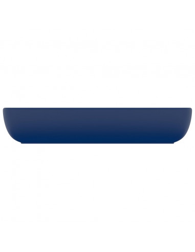Lavabo Lusso Rettangolare Blu Scuro Opaco 71x38 cm in Ceramica
