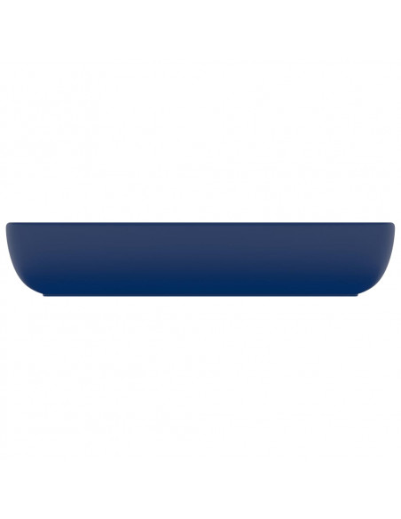 Lavabo Lusso Rettangolare Blu Scuro Opaco 71x38 cm in Ceramica
