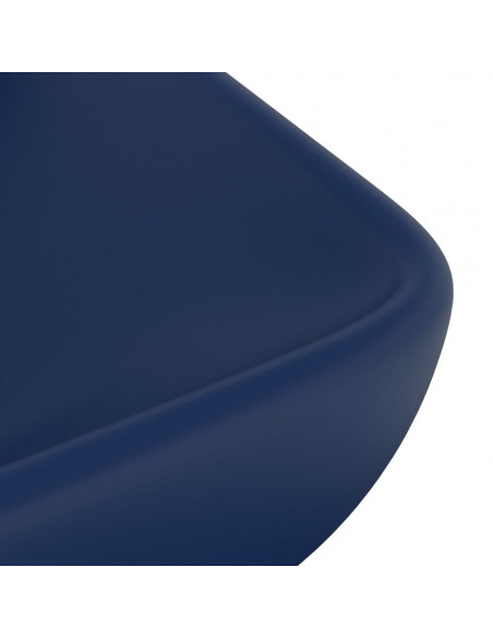 Lavabo Lusso Rettangolare Blu Scuro Opaco 71x38 cm in Ceramica