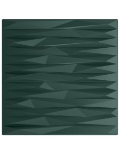 Pannelli Murali 12 pz Verdi 50x50 cm XPS 3 m² Pietra 2