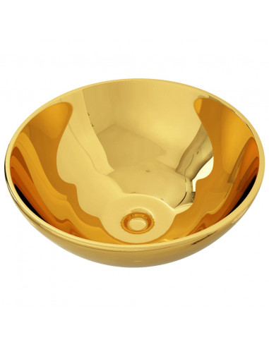 Lavandino 32,5x14 cm in Ceramica Oro