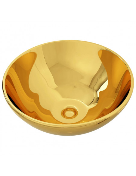 Lavandino 32,5x14 cm in Ceramica Oro