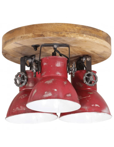 Lampada da Soffitto 25 W Rosso Anticato 35x35x25 cm E27