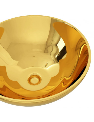 Lavandino 32,5x14 cm in Ceramica Oro