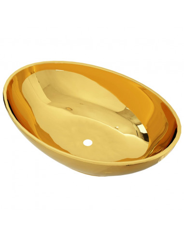 Lavandino 40x33x13,5 cm in Ceramica Oro
