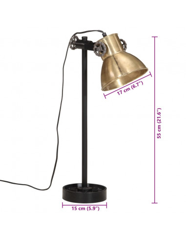 Lampada a Scrivania 25 W Ottone Anticato 15x15x55 cm E27