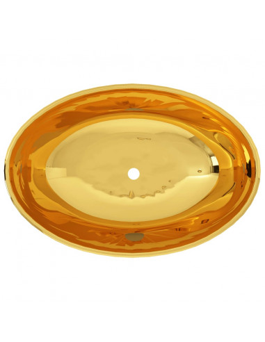 Lavandino 40x33x13,5 cm in Ceramica Oro