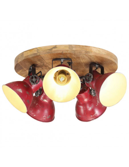 Lampada da Soffitto 25 W Rosso Anticato 50x50x25 cm E27