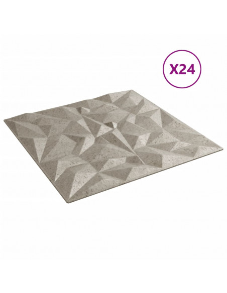 Pannelli Murali 24 pz Beton 50x50 cm XPS 6 m² Ametista