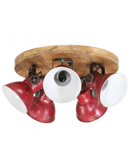 Lampada da Soffitto 25 W Rosso Anticato 50x50x25 cm E27