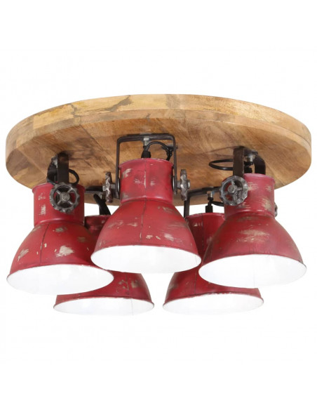 Lampada da Soffitto 25 W Rosso Anticato 50x50x25 cm E27