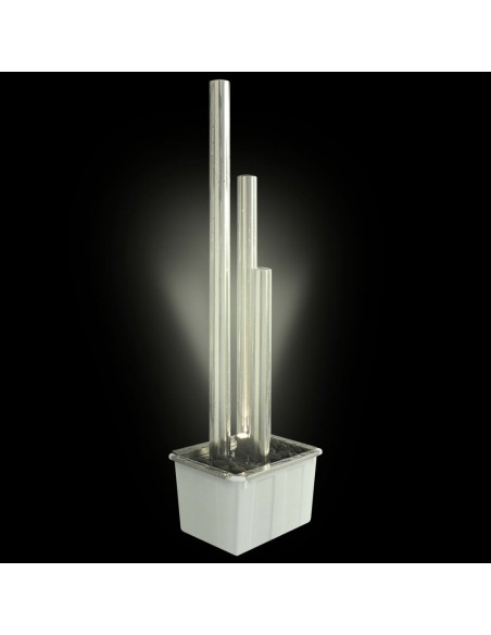 Fontana da Giardino Argento 48x34x153 cm in Acciaio Inox