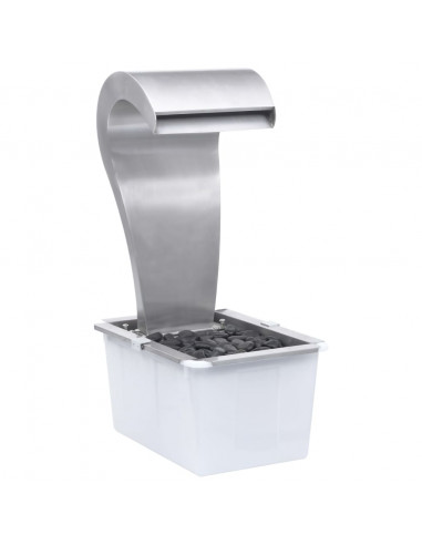 Cascata da Giardino Argento 34x49x82 cm in Acciaio Inox