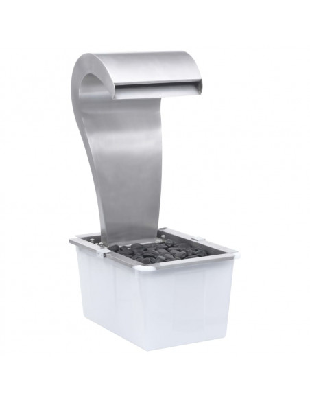 Cascata da Giardino Argento 34x49x82 cm in Acciaio Inox