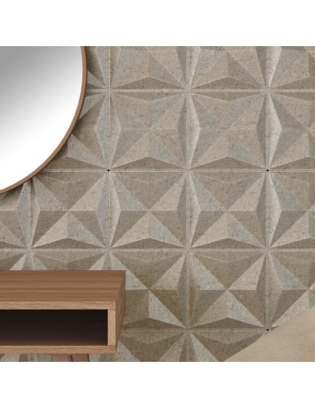 Pannelli Murali 24 pz Beton 50x50 cm XPS 6 m² Origami