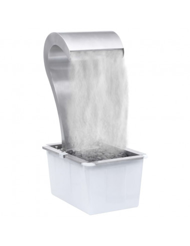 Cascata da Giardino Argento 34x49x82 cm in Acciaio Inox
