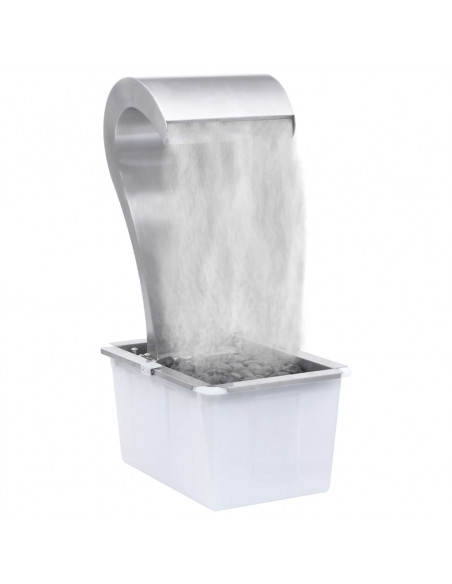 Cascata da Giardino Argento 34x49x82 cm in Acciaio Inox