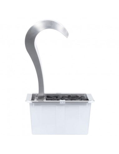 Cascata da Giardino Argento 34x49x82 cm in Acciaio Inox