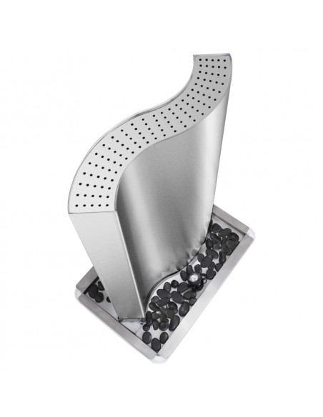 Fontana da Giardino Argento 60,2x37x122,1 cm in Acciaio Inox