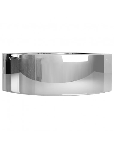 Lavandino con Troppopieno 45x32x12,5 cm in Ceramica Argento