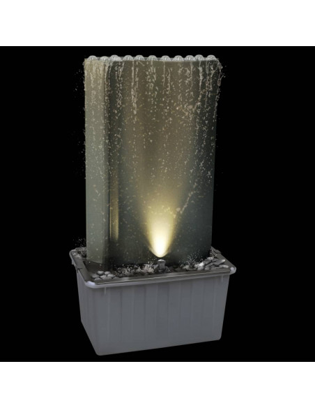 Fontana da Giardino Argento 60,2x37x122,1 cm in Acciaio Inox