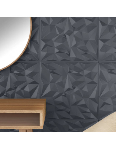 Pannelli Murali 24 pz Grigi 50x50 cm XPS 6 m² Ametista