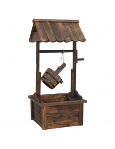 Pozzo dei Desideri con Pompa 57x50x112 cm Massello di Abete 2