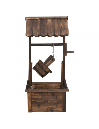 Pozzo dei Desideri con Pompa 57x50x112 cm Massello di Abete