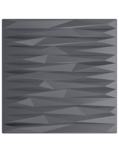Pannelli Murali 24 pz Grigi 50x50 cm XPS 6 m² Pietra 2