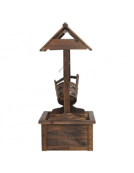 Pozzo dei Desideri con Pompa 57x50x112 cm Massello di Abete