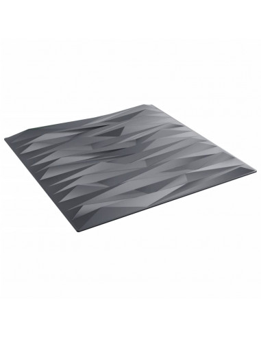 Pannelli Murali 24 pz Grigi 50x50 cm XPS 6 m² Pietra