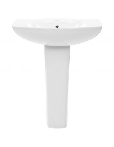 Lavandino a Colonna in Ceramica Bianca 650x520x200 mm