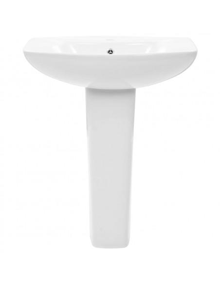 Lavandino a Colonna in Ceramica Bianca 650x520x200 mm